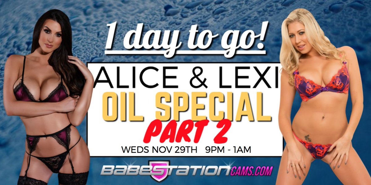 TOMORROW. 💦💦💦

@xAliceGoodwinx &amp; @Lexi_Lowe Oil Special PART 2! 😈

https://t.co/OMZYZswu8E https://t.co/G8i269FZPZ