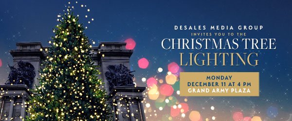 DeSalesMedia's tweet photo. 🎄 Save the date! 🎄 December 11th at 4:00 PM - Join Bishop DiMarzio for the lighting of the Diocese of Brooklyn Christmas Tree &amp; blessing of the Nativity Creche🌟 at Grand Army Plaza @prospect_park https://t.co/4jegTruiXY
