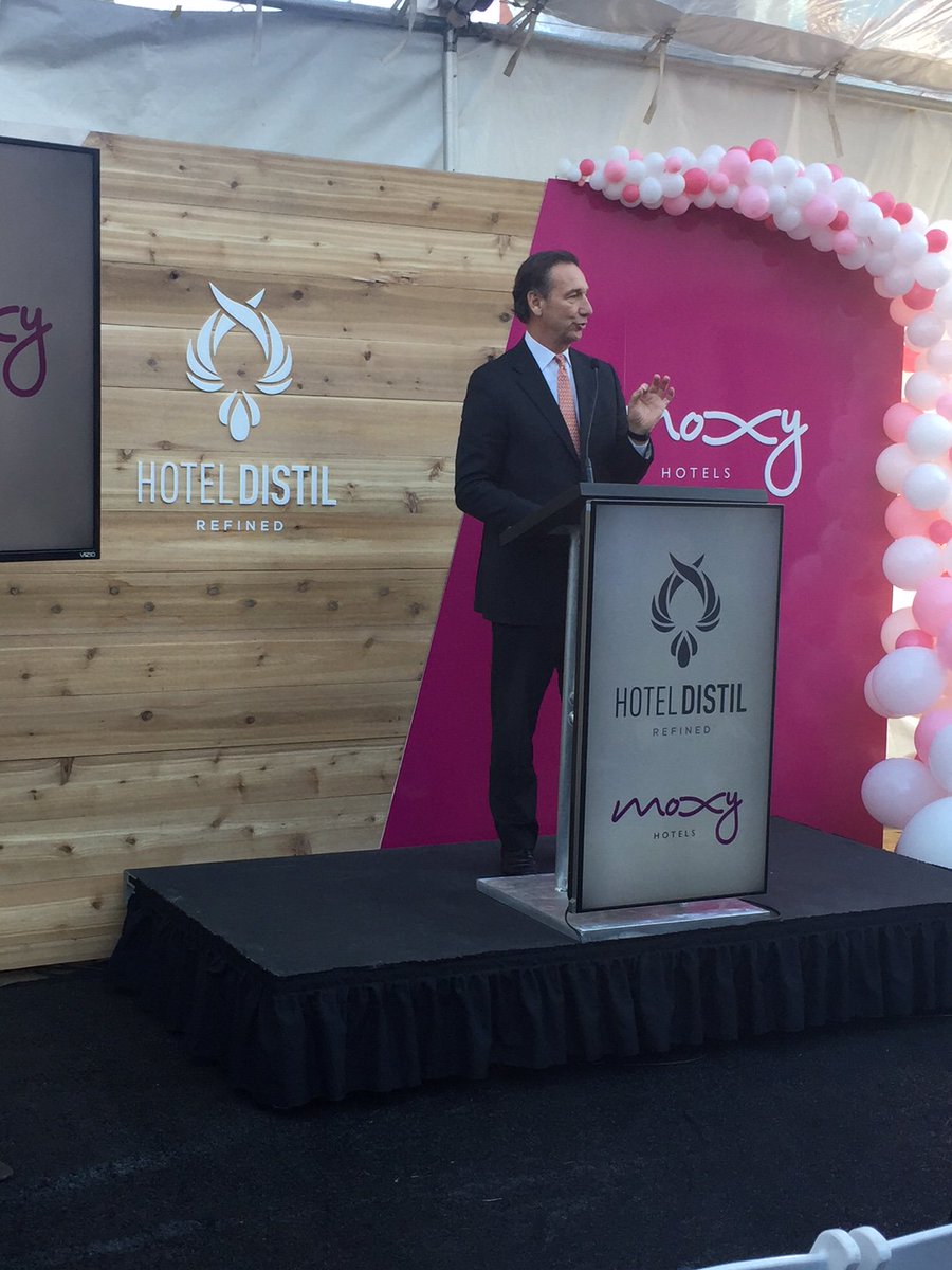 PoeCompanies's tweet image. Scenes from today's #groundbreaking event for the #HotelDistil and @MoxyHotels coming to #WhiskeyRow