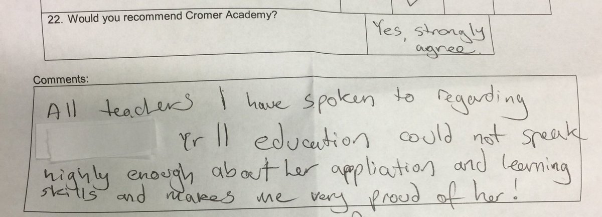 drgeoffbaker's tweet photo. Absolute pleasure to see parents of our fantastic Yr 11 students tonight @CromerAcademy. Loads of positives to share &amp; great to hear so many lovely things about staff team in feedback! https://t.co/N3U9C0Njoa