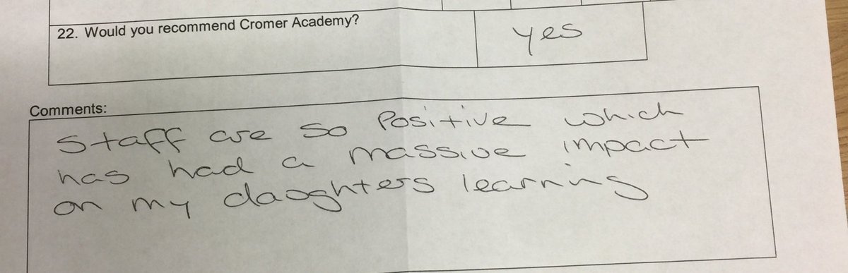 drgeoffbaker's tweet photo. Absolute pleasure to see parents of our fantastic Yr 11 students tonight @CromerAcademy. Loads of positives to share &amp; great to hear so many lovely things about staff team in feedback! https://t.co/N3U9C0Njoa