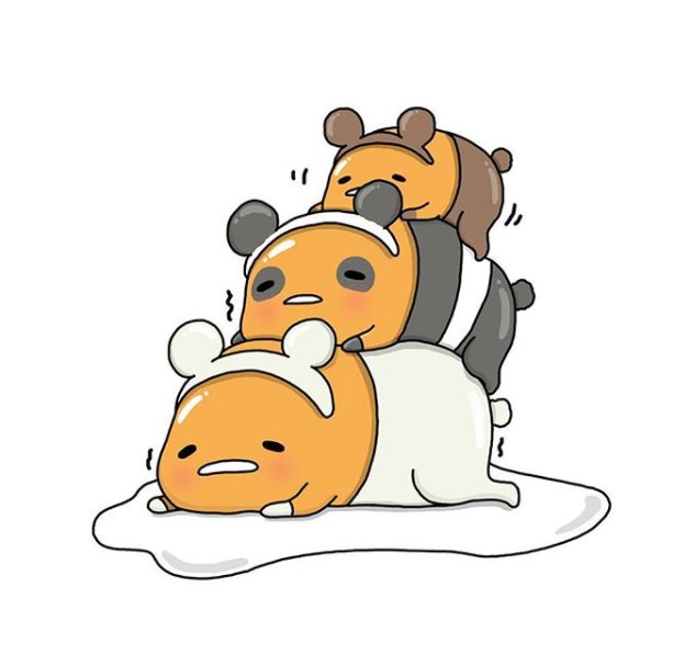 cartoonnetwork's tweet photo. This #WeBareBears x Gudetama mashup is too eggcellent for our eyes 🍳🐻🐼❄️ 

(🎨: Oodon/Instagram) https://t.co/ztoiBjJ8B0