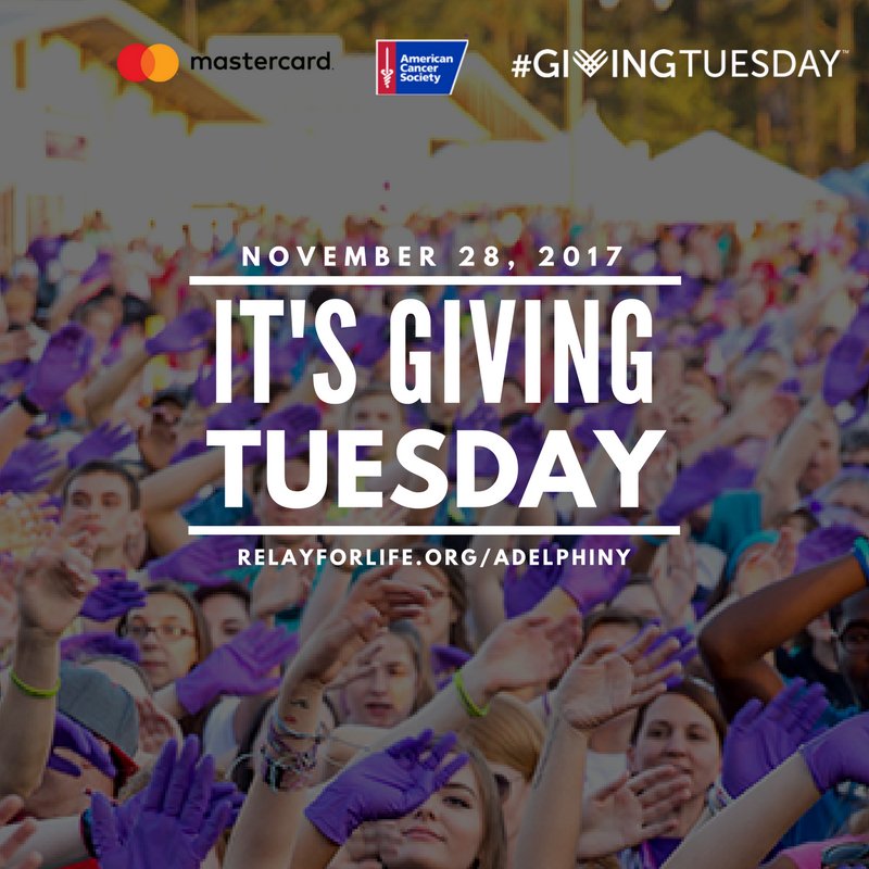 AdelphiRelay's tweet image. November 28th is #GivingTuesday, a global day of giving. 💌 When you donate to the American Cancer Society, you’re doing so much more than just funding research! You’re also funding free rides to treatment, places to stay near hospitals, & a 24/7 helpline for support!