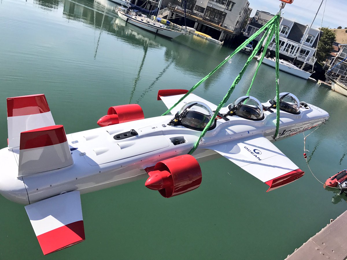 tashben's tweet photo. Lunch time entertainment @MAREgroup office #brickyardcove #ptrichmond - rather be diving in #Maldives #deepflight #SuperFalcon 3s #submarine https://t.co/iDh6lFjHbp