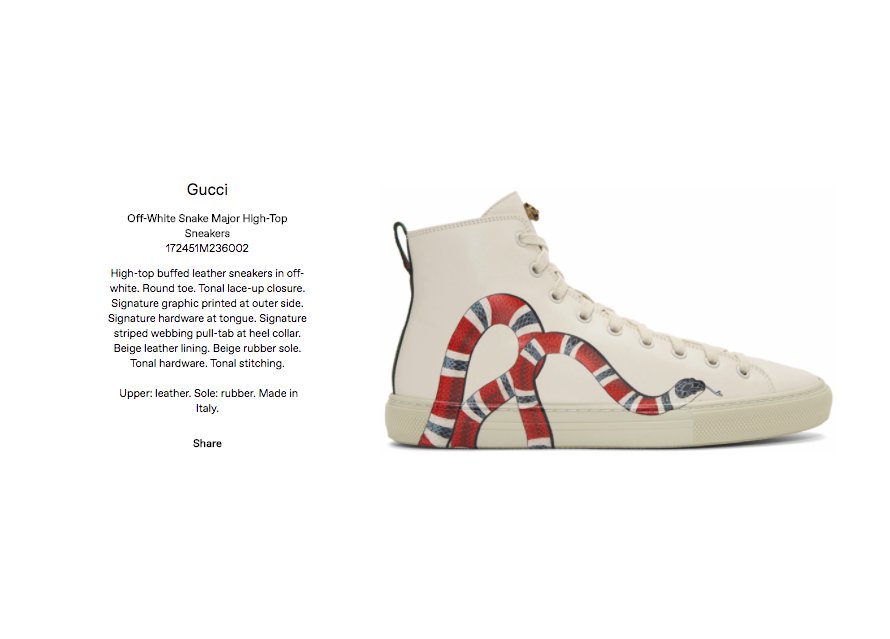 gucci snake high tops white