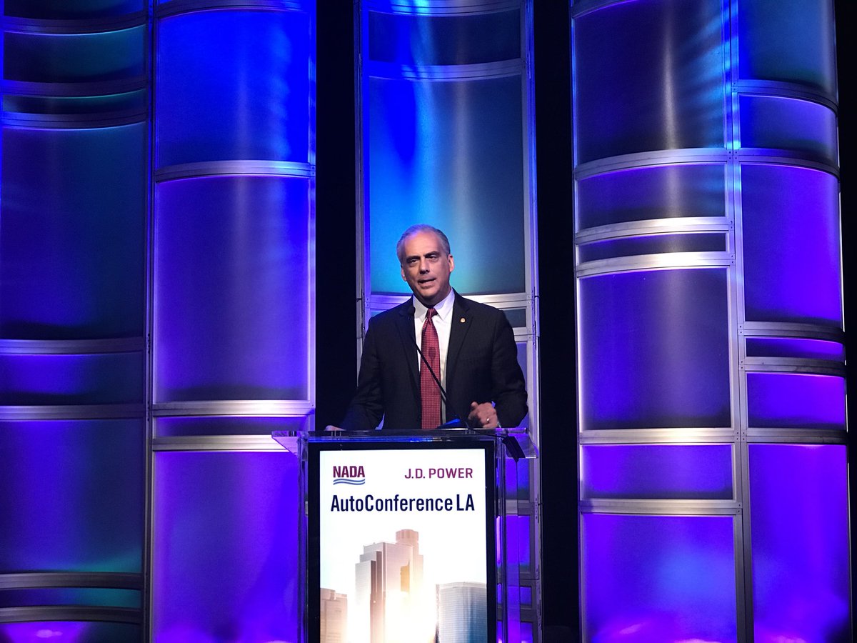JDPowerAutos's tweet photo. Mark Scarpelli, chairman of NADA, and Bob Smith of the Greater Los Angeles New Car Dealers Association deliver welcome remarks at #AutoConfLA https://t.co/biiwZ2sRRN
