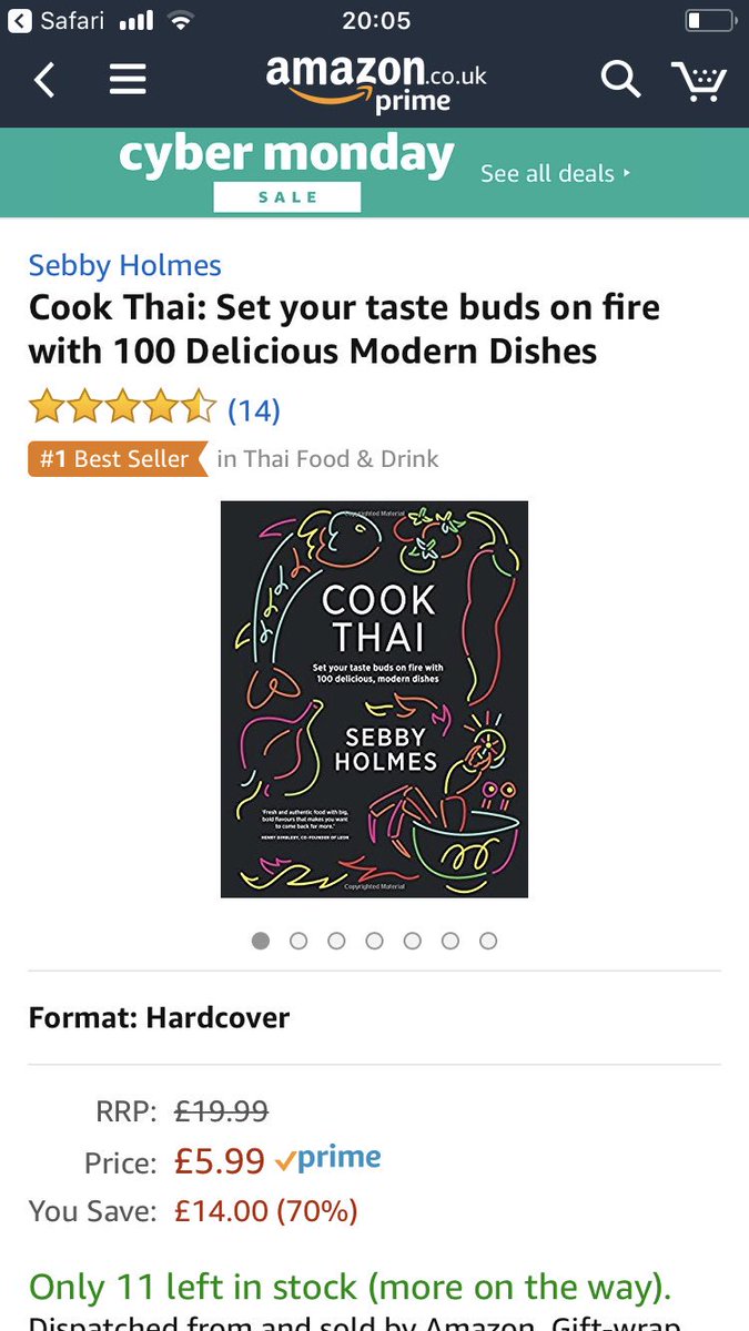 sebbyholmes's tweet photo. Proper chuffed to see that Cook Thai is holding strong as a best seller on amazon. Theyβre selling it at an absolute bargain for Β£5.99- Christmas present???? #thaifood #thairecipes #thaicookbook #thailand #christmaspresent #faranglondon #cookthai #londonrestaurants #itsCHRISTMAS https://t.co/imrXgZz25N