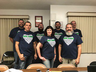nicholson_net's tweet photo. Check out our awesome school board members reppin' Ash Grove Care to Learn T-Shirts!  #becausewecare #agpiratepride #agcaretolearn #GivingTuesday2017 https://t.co/ITYWHnG63X
