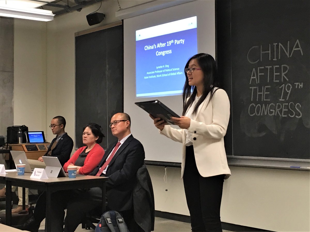 AI_UofT's tweet photo. This afternoon @AI_UofT Contemporary Asian Studies Student Union #CASSU presents "China After the 19th Party Congress" with guest speakers Professor Sida Liu @DrSidaLiu and Professor Lynette Ong @onglynette addressing the legacy and significance of the #19thpartycongress https://t.co/JsSoEFIbJK