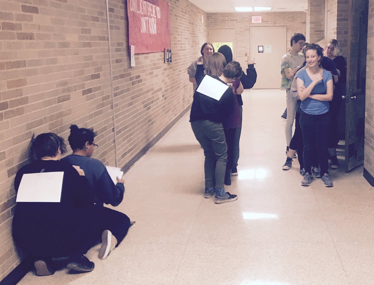 JenalynL's tweet photo. @PosProject at 🌈LGBT+ Club meeting today! Group decided to write surprise positive messages on backs. @GrandBlancPride https://t.co/NTOYmA7lFY