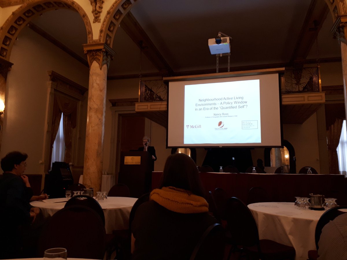 MailletMichelle's tweet photo. Excellent presentation by Dr Nancy Ross of @mcgillu #Geography on neighborhood #walkability /#activeliving #environments! #tispp #science #publicpolicy #policywindow https://t.co/A53XEVpyOj