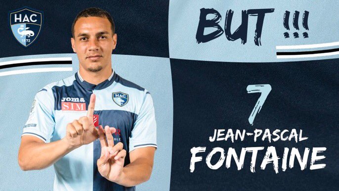 Et 2-0 pour le HAC ! Doublé de JEAN-PASCAL FONTAINE !! #ASNLHAC