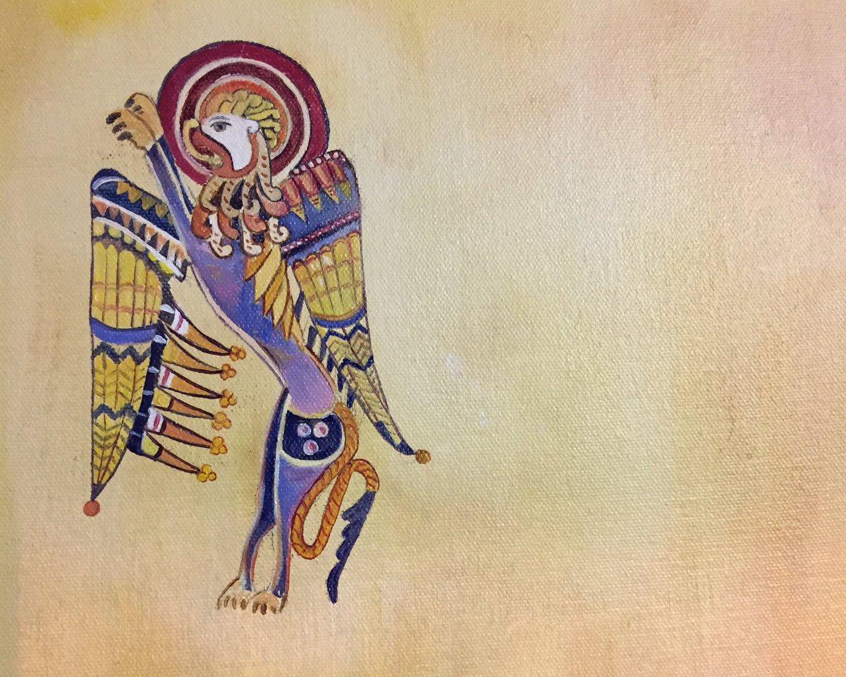 artofthewake's tweet photo. I’m just about to put in the code for the “Book of Morses” #oilpainting #FinnegansWake #JamesJoyce #bookofkells #booksofmoses https://t.co/AZNiV53dfH