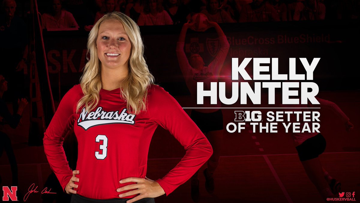 HuskerVB's tweet image. The #B1G Setter of the Year is .... Kelly Hunter! #Huskers #WithEachOtherForEachOther