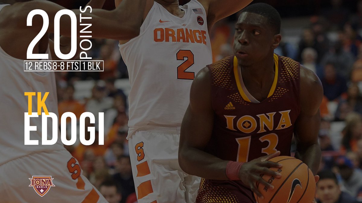 IonaGaels's tweet photo. TK Edogi of @IonaGaelsMBB earns tonight's #BigTimePerformer behind his 2nd double-double of the season in a win at Ohio! #ICMBB #GaelNation #MAACHoops https://t.co/tvRhFon036