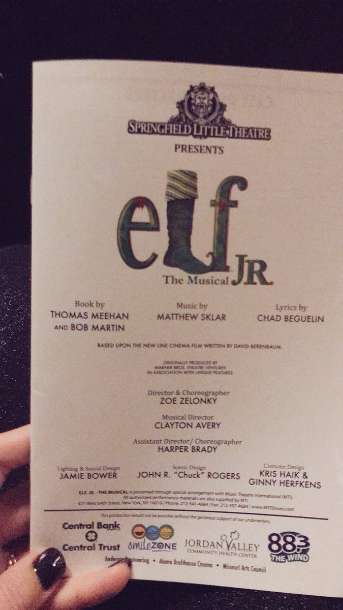 LC_DataQueen's tweet photo. "The best way to spread Christmas Cheer, is singing loud for all to hear." -#Buddy #ElfTheMusical #SpringfieldLittleTheatre #Christmastimeishere https://t.co/rFaaZqpQCt