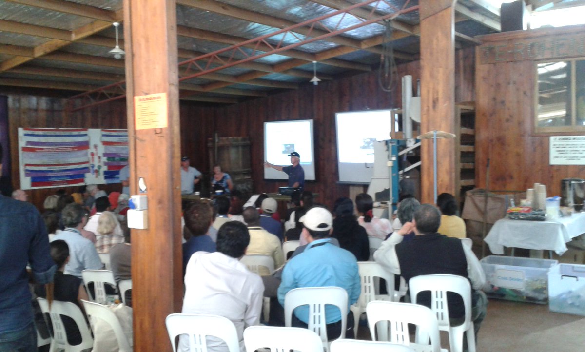 ILS2017's tweet photo. Rob Gaskin is presenting his farm and his family: 6 generations of farmers! #nzfarming #ILS2017 https://t.co/940MwUiQdt