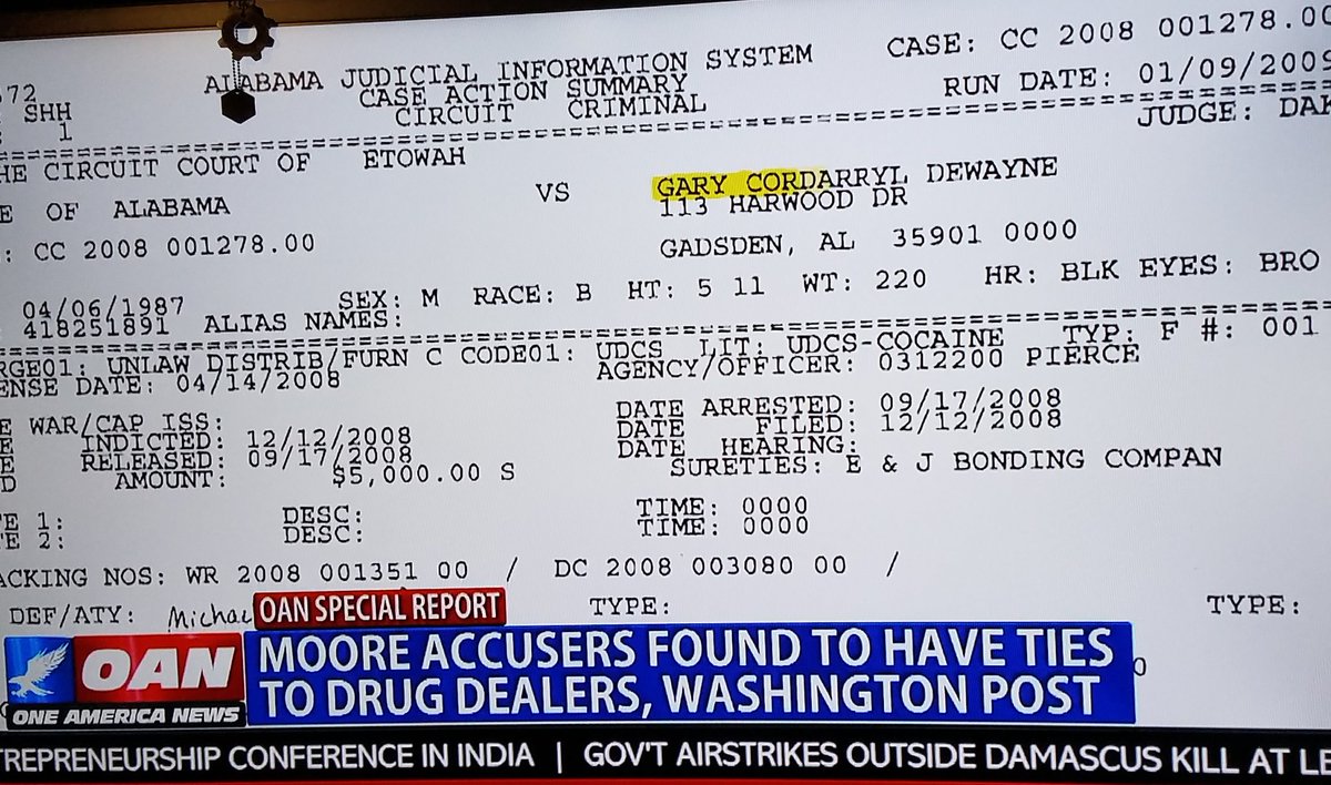 WraithCustoms's tweet photo. Another @MooreSenate false accuser goes down. Turns out accuser has deep ties to drug dealers. Made false accusations as retribution for Judge Moore's ruling against dealer family member. They'll do or say anything to stop Moore. #LiberalismIsAMentalDisorder #LiberalsAreCriminals https://t.co/4MziyS2b51