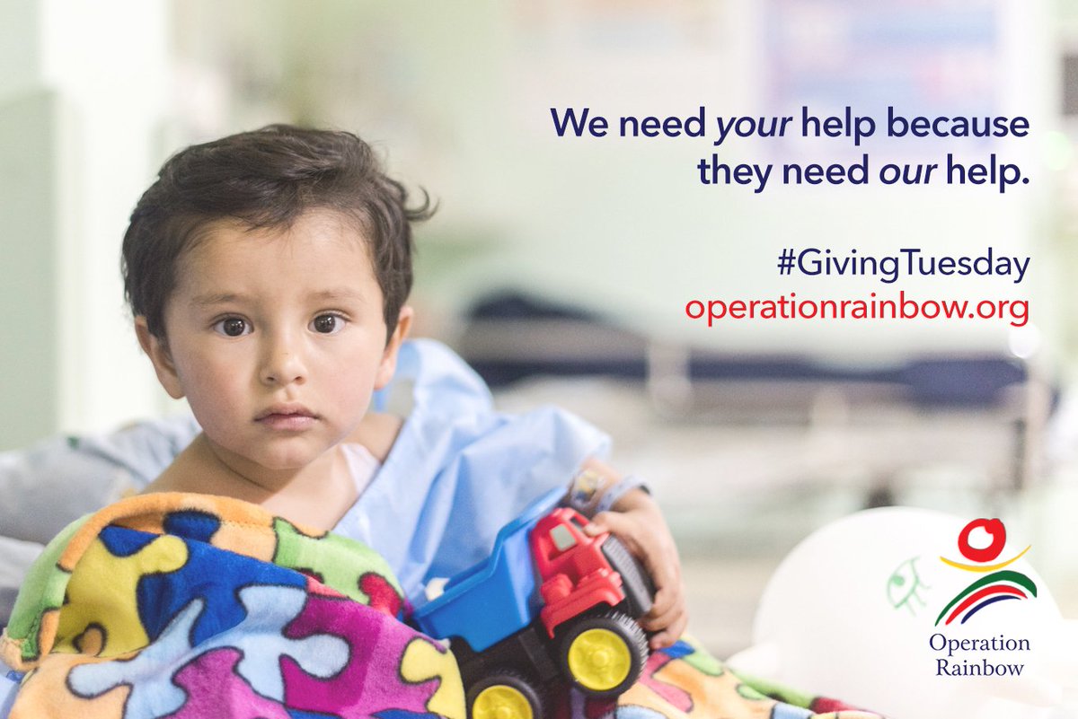 OpRainbowInc's tweet photo. One more reminder today to please give what you can! No amount is too small. Your donations to #OperationRainbow will make a huge impact in the lives of children with no other options: https://t.co/KAwoHdm4HD. #GivingTuesday https://t.co/Mf3lZKEhR7