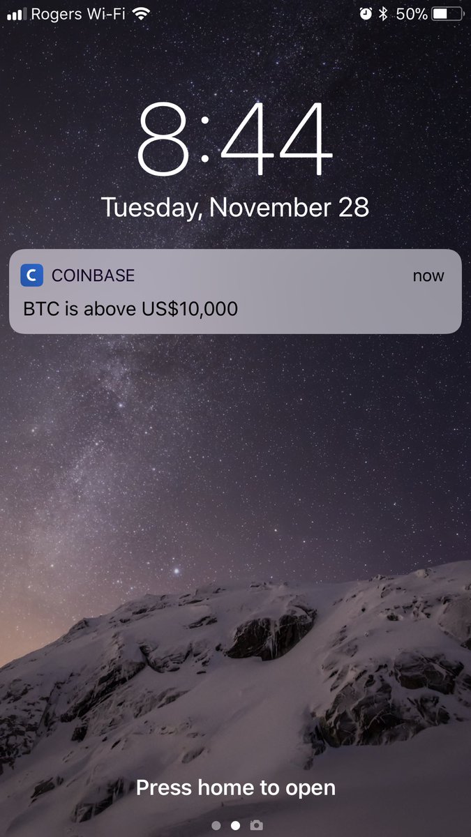 RajaSandhu's tweet photo. #Bitcoin  at #$10000 — I set this alert way back so I wouldn’t be bothered for a while... bt fk! https://t.co/GApDEnwFBU