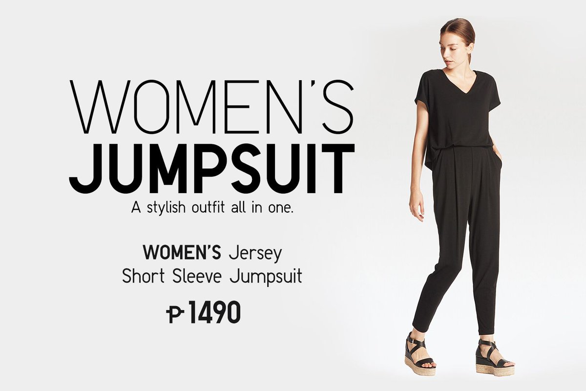 Uniqlo Philippines Office Christmas Parties And Family Reunions Are Upon Us It S Easy With Our Women S Jersey Short Sleeve Jumpsuit Which Color Suits You For More T Co 2sy33d9w7i T Co Phpl6bfphl