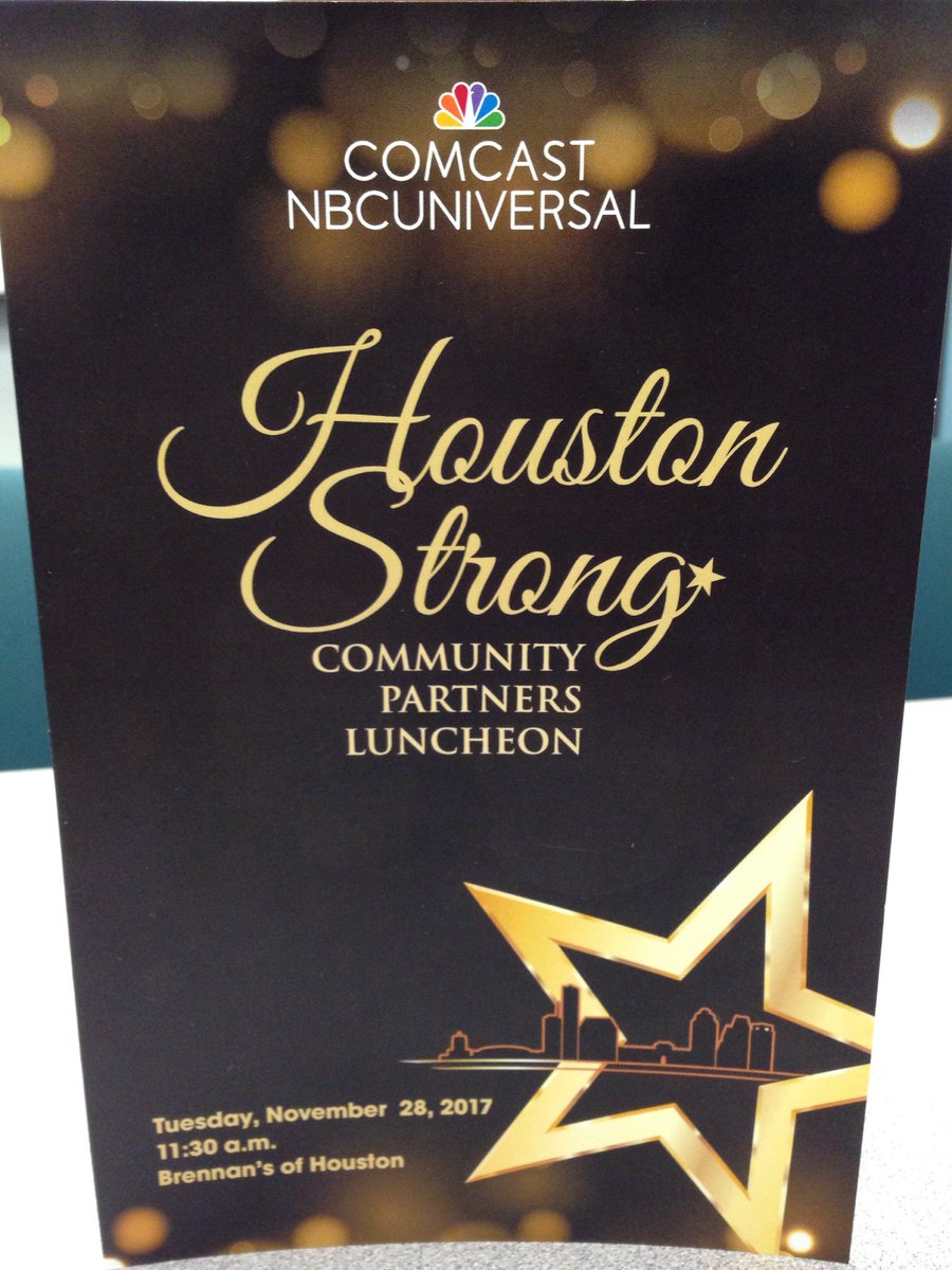 fjenell's tweet photo. Celebrating Community Partners for their incredible outreach during  &amp; after Hurricane Harvey. #ComcastHoustonStrong https://t.co/n5Bex92AHx