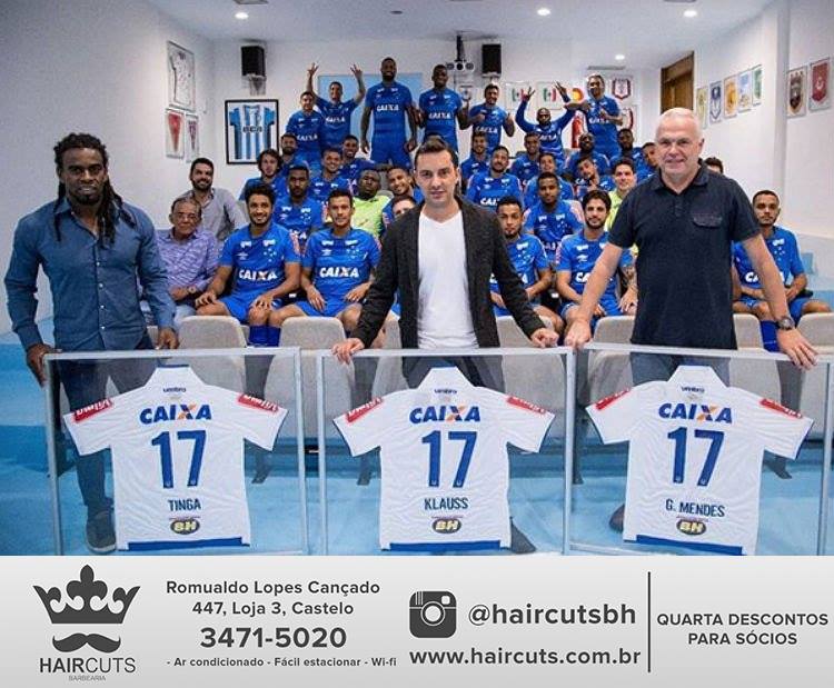 Tinga, Klauss Câmara e Guilherme Mendes se despediram do elenco celeste, os três receberam camisas personalizadas com o número 17, referente à temporada atual.
