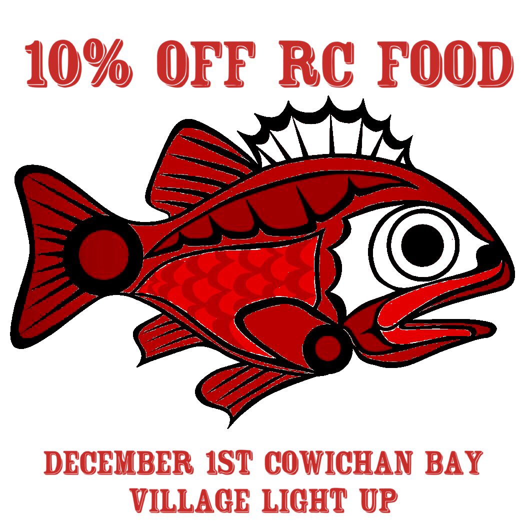 rockcodcafe's tweet photo. 10% OFF for light up night in the beautiful Cowichan Bay Village on December 1stππ
π» Fuel up at the RC before shopping and the official Light Up in Cowichan Bay *Discount applies to dinner food items only* #rockcodcafe #lightupnight #cowichanbayvillage #openforlunchanddinner https://t.co/ynzkjMKvKV