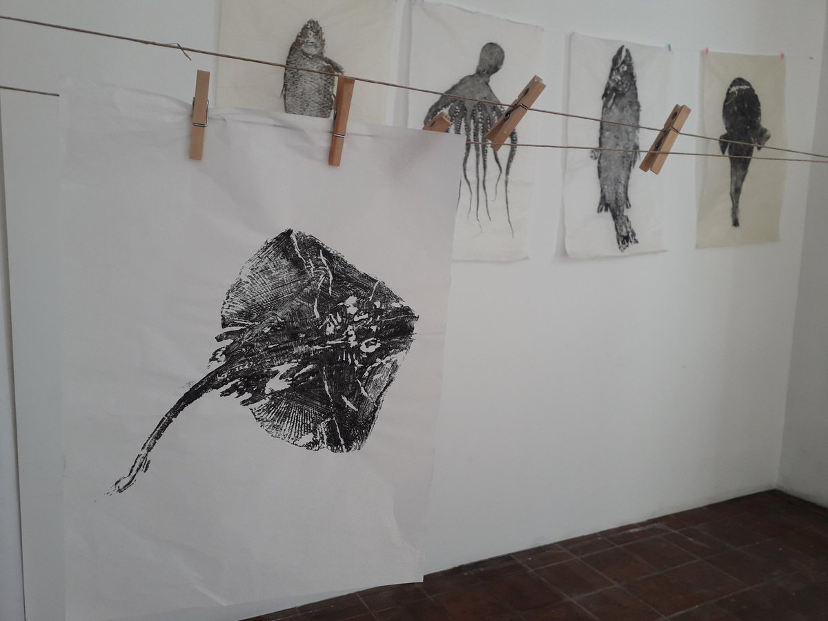 angelsoteras's tweet photo. Peix per sopar? No, taller gyotaku d'impressió de peixos al @mmp_capellades del darrer #PaPerPaPer https://t.co/cHGnJZF9Bd