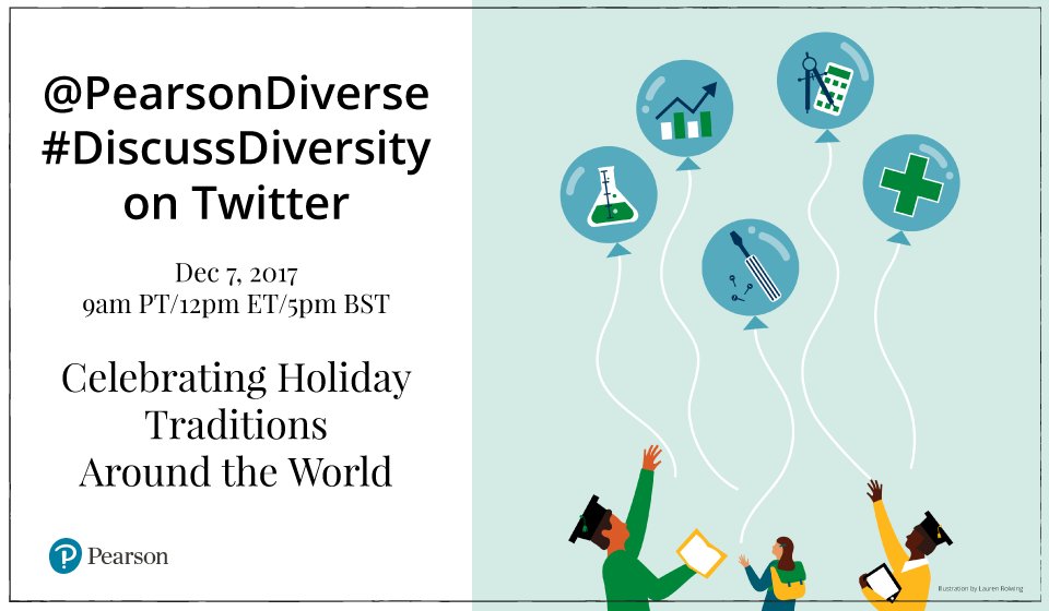 jessval226's tweet photo. Join the @PearsonDiverse #DiscussDiversity Twitter Chat on 'Celebrating Holiday Traditions' - 7 Dec 12pm ET/5pm GMT https://t.co/S5adeyRxOb