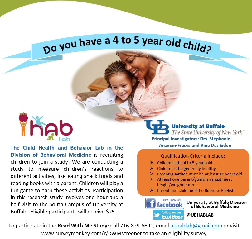 ubhablab's tweet photo. We are looking for 4 to 5 year olds to join our fun new study, Read With Me! Interested families can fill out an eligibility survey at https://t.co/qcAJQO2S2y https://t.co/RBcjXnPMv0