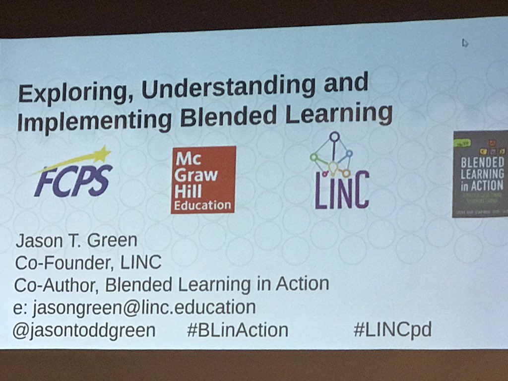 FCPSSTEMTS's tweet photo. Excited to hear Jason T. Green at THS Co-Author Blended Learning in Action. #FCPSVanguard #equipleaders https://t.co/ROxphr94mP
