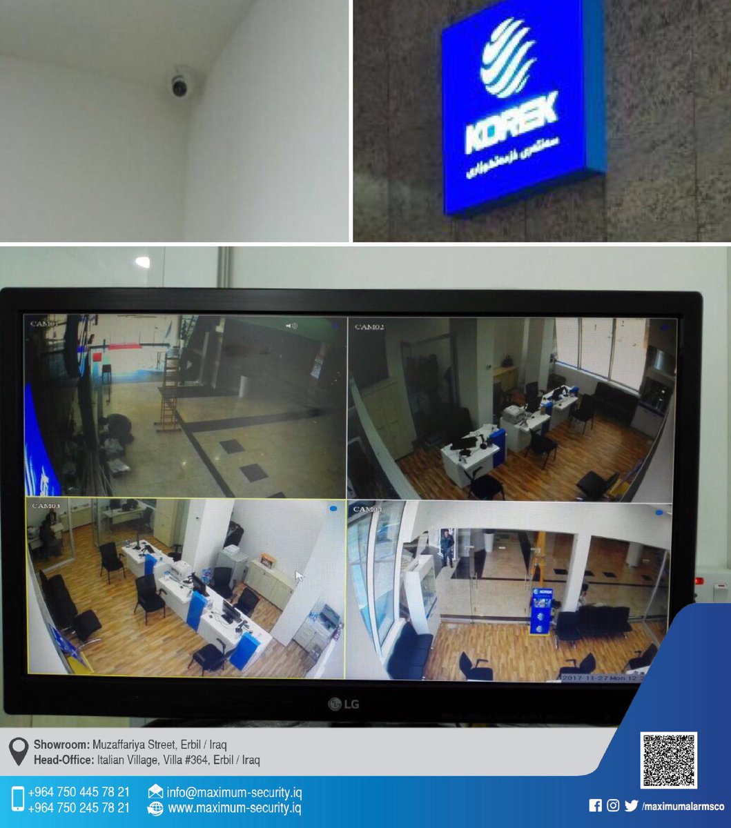 maximumalarmsco's tweet photo. * Successfully accomplished #CCTV works for @KorekTelecom in Roj Center, Permam using Uniview #cameras
* تم اكمال اعمال كاميرات المراقبة ل شركة كورك تيليكوم للاتصالات في روژ سنتر صلاح الدين 
Contact us through : +9647504457821 https://t.co/gv0AZedHli