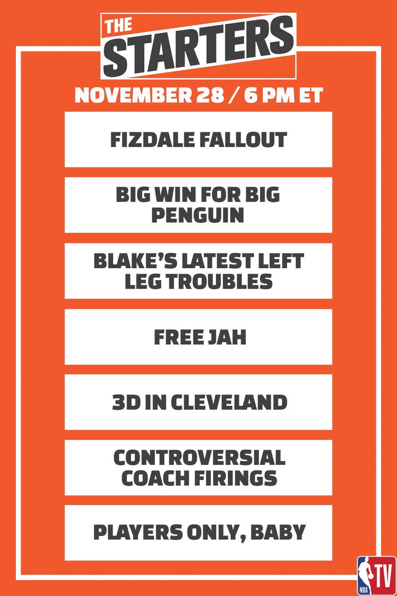 LeighEllis's tweet photo. 7pm
NBA 📺
#TheStarters
@3DTV
#RIPSnapper https://t.co/43H66bHulo