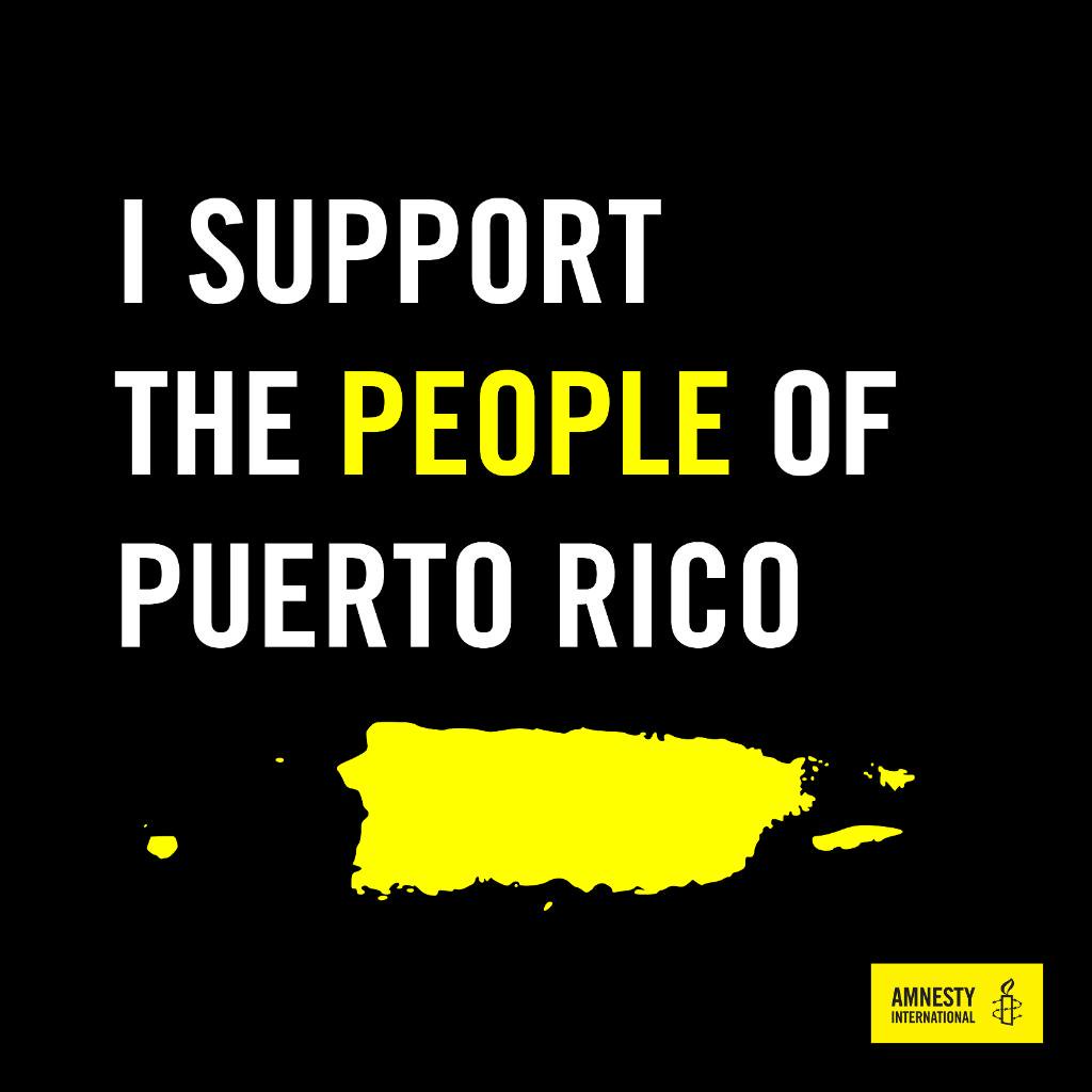 amnestyusa's tweet photo. Our colleagues at AI Puerto Rico have been hard at work, advocating and fighting for human rights in Puerto Rico following Hurricane María. Share this post and let the world know you support the people of Puerto Rico! #MariaPR https://t.co/22c3gax9ZP https://t.co/Gnzub2ux5B