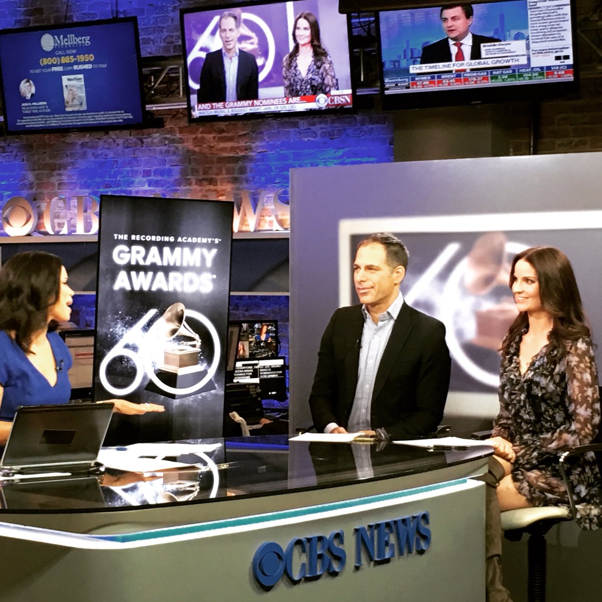 ShanonCook's tweet photo. Congrats to all the artists nominated for #grammys this morning. 👏🏻👏🏻 Was a buzz to be with @CBSNews while the names were being called. https://t.co/uENPZM8RdA