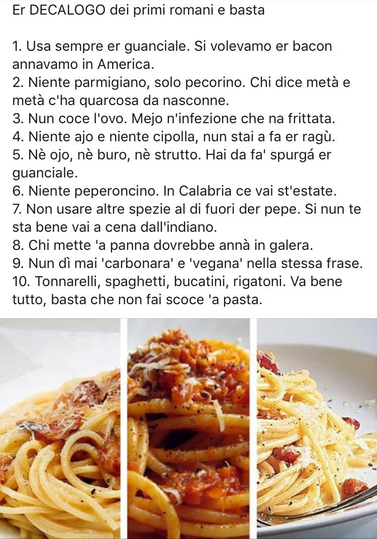 decalogo carbonara