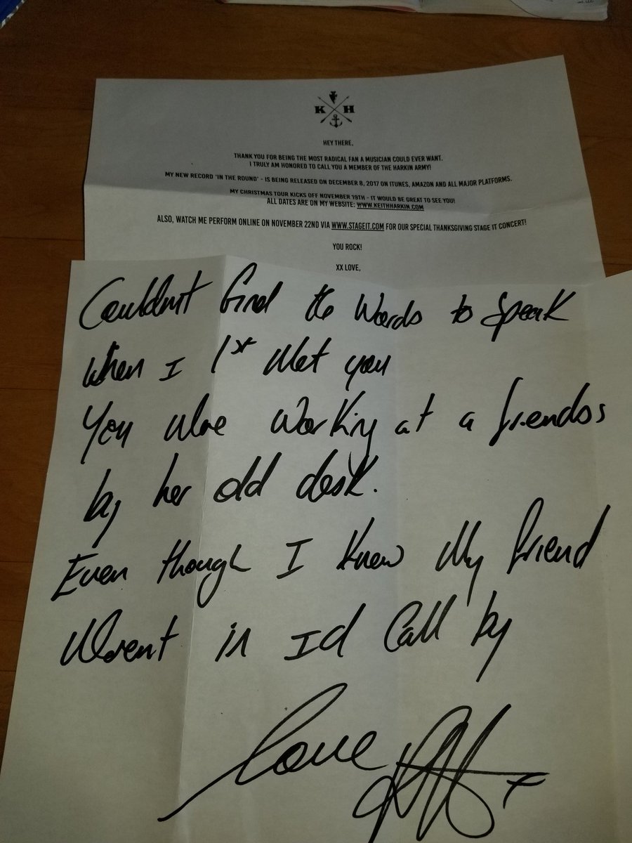 TNoreneK's tweet photo. @keithharkin.  You really spoil your fans! Thank you for this surprise in the mail!♡ https://t.co/ZxLhlJwSBK