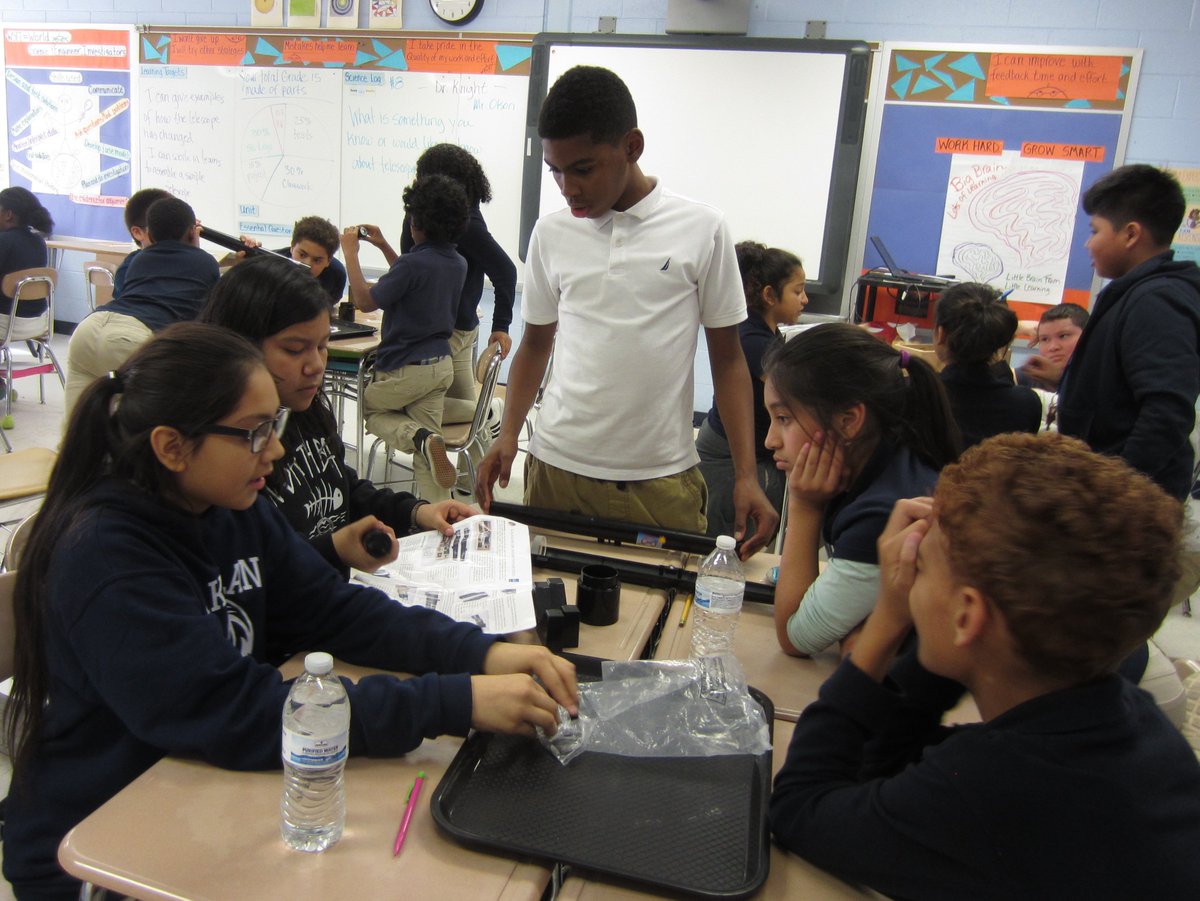 WatsonSciClass's tweet photo. Sixth-grade engineers @LakelandSchool worked in teams to assemble and test telescopes similar to the one used by Galileo more than 400 years ago. Astronomer Dr. Knight with #ProjectAstro guided their explorations. #schoolsneedpartners https://t.co/QspjNpkrHT
