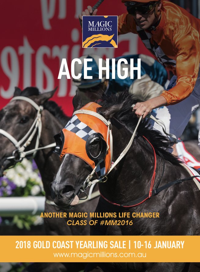 anz_news's tweet photo. ACE HIGH - Class of #MM2016 - Another Magic Millions Life Changer @mmsnippets 2018 Gold Coast Yearling sale 10-16 January https://t.co/C4GSbCRM0i