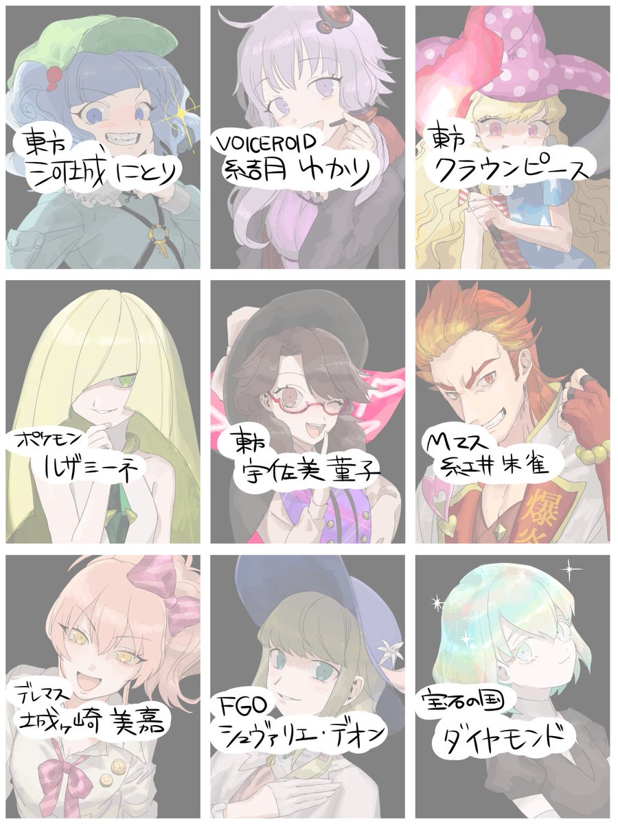 ありがとうございました!
#リプきたキャラの顔だけ描く 