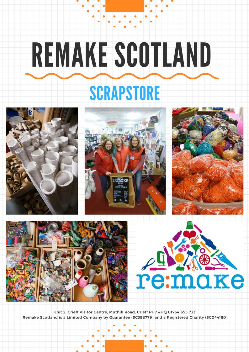 remake_scotland's tweet photo. Remake receives donations of dry, clean surplus business offcuts & materials #zerowaste #circulareconomy #scrapstores https://t.co/Lsti4bj0yh