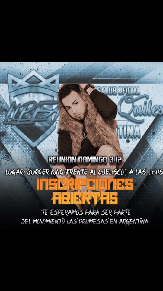camil_csp12's tweet photo. Te gusta  @Jquiles?
Querés unirte al  @FcJQuilesArg  ? 
Te esperamos este domingo para que te unas a nuestra familia 💪💣 
#LasPromesasEnArgentina 
En la imagen encontras toda la info. 
Te esperamos https://t.co/DoTFZPzABP