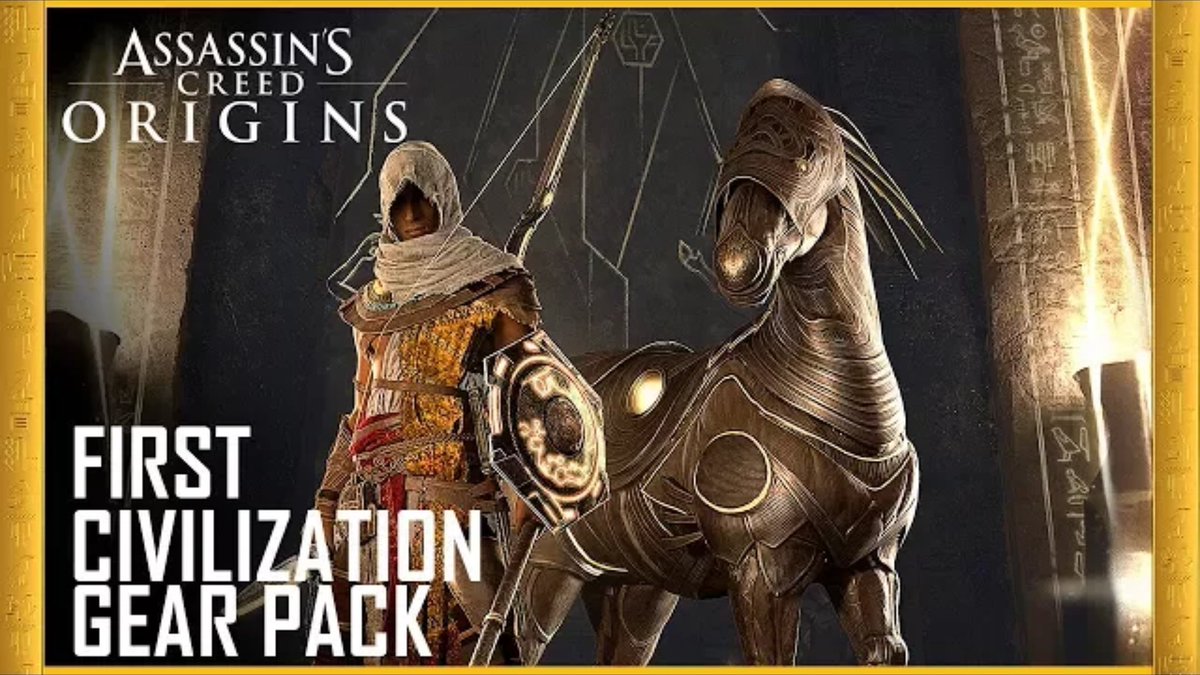 ACFirstCiv's tweet photo. Assassin's Creed Community Member and YouTuber @UbiCentral takes a look at the recently released Gear Packs for Assassin's Creed Origins, and calls on the Community to avoid purchasing in order to send a message to Ubisoft.

https://t.co/ybspPrdlYx https://t.co/8TtbWMDkTS