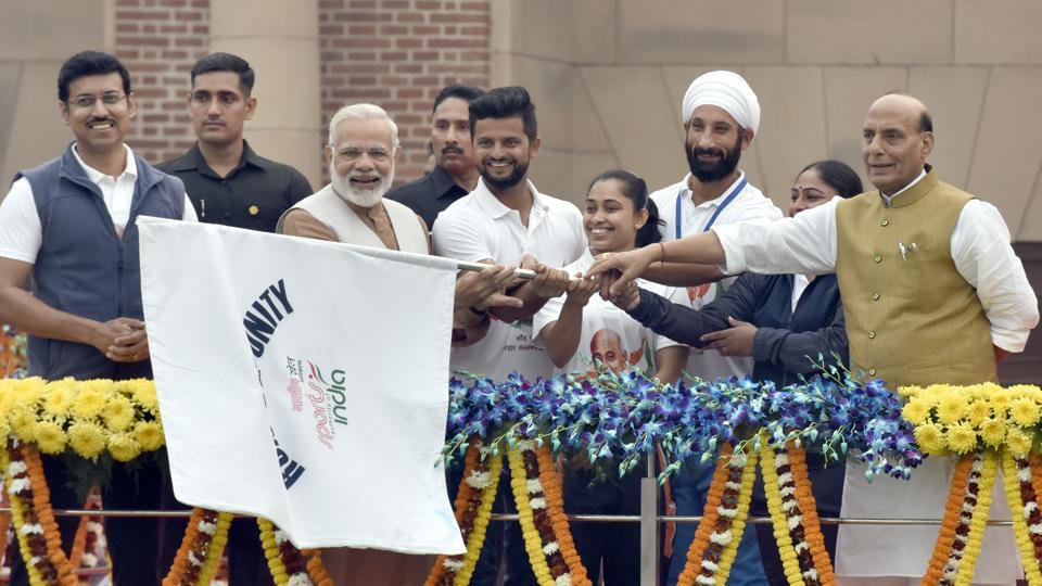 mdevansh2's tweet photo. Flagged off #RunForUnity on #RashtriyaEktaDiwas at Major Dhyan Chand National Stadium, New Delhi. https://t.co/jWEykhS0cC