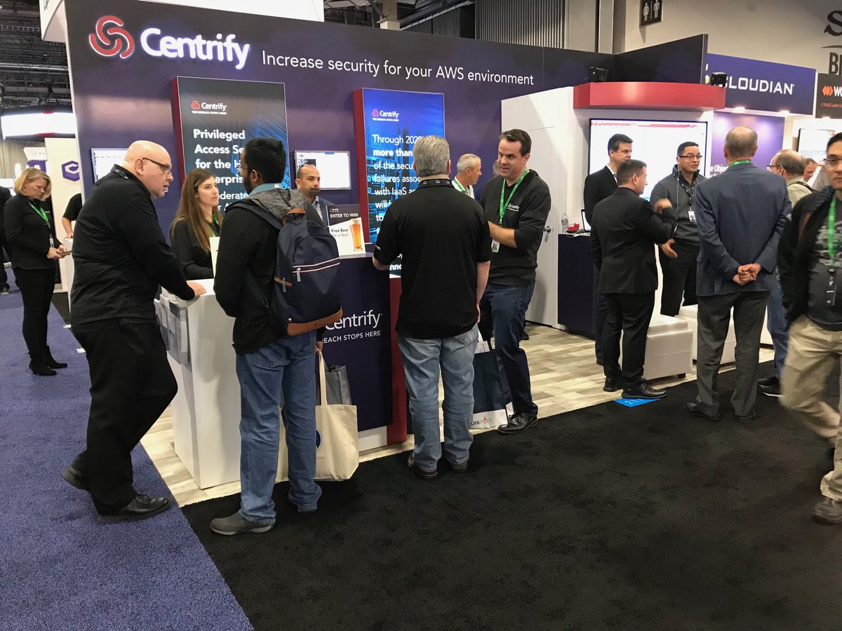 Centrify's tweet photo. Find us at #AWS #reinvent this week! Stop by booth 2117 to learn how to rethink security. #CentrifySecure #AWSreinvent2017 https://t.co/w6Fw2fZSGD