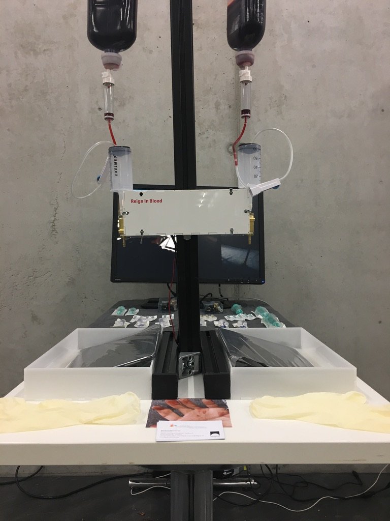 f3anor's tweet photo. "Reign In Blood", my installation created at @SchmiedeHallein'16  was presented at the art track at @MUMconf'17 https://t.co/G5UGcHMrGk