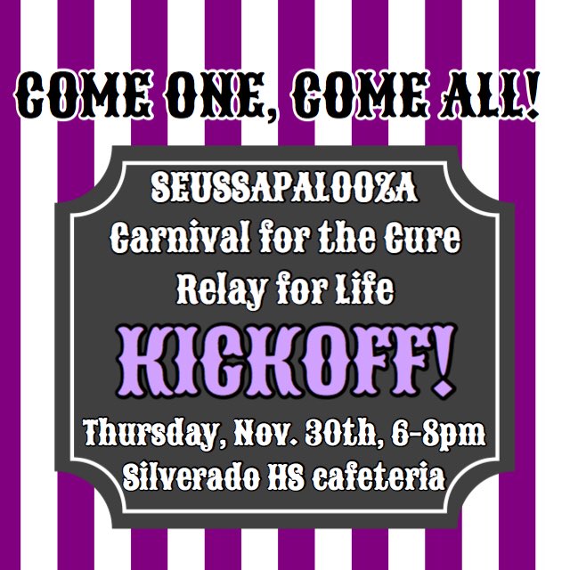 If you want to go to Relay and have an amazing time beating cancer don't forget to sign up and come to kick off 💜
