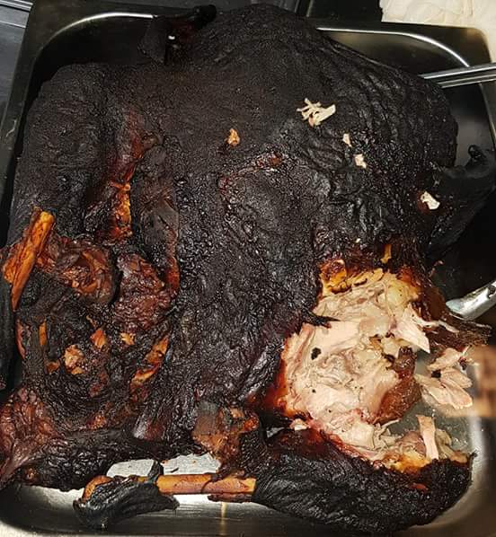BellPaola's tweet photo. Hickory smoked turkey by my nephew. Would you like to come for dinner @GordonRamsay ? #showmeyourbird https://t.co/hrB4PIX28O