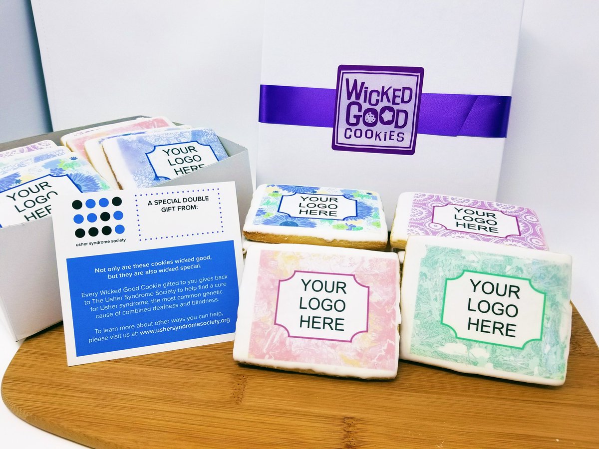 USHsociety's tweet photo. Our #cookiesforacause make an impactful company gift. It’s a #doublegift because not only are you gifting cookies, you’re also gifting a charitable donation to find a cure for #ushersyndrome 
#ushsociety #crushUSH https://t.co/X4Sgf7kHFz